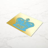 Couronne | Gold Crown c'est un garçon Faire-part d (Rotation)