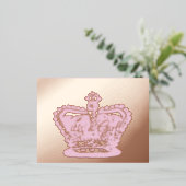 Couronne | Gold Crown c'est une fille Faire-part d (Debout devant)
