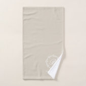 Couronne hivernale rustique beige monogramme nom d (Serviette à main)