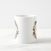 Couronne initiale de mug de Noël avec monogramme (Centre)