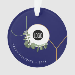Couronne JOIE Bleu Marine Joyeux Noël Logo Promo