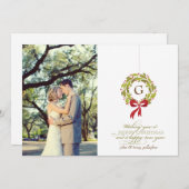 Couronne monogramme - Carte photo de vacances (Devant / Derrière)