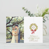 Couronne monogramme - Carte photo de vacances (Debout devant)