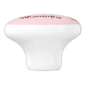 Couronne Monogramme Princesse Rose Poignée Céramiq (Côté)