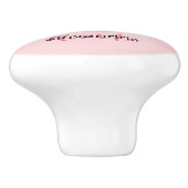 Couronne Monogramme Princesse Rose Poignée Céramiq (Côté)