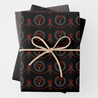 Couronne noire et rouge emballage cadeau gothique