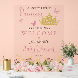 Couronne Papillons Floral Princess Baby shower