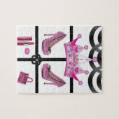 couronne rose blanc noir puzzle puzzle (Horizontal)