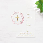 couronne rose Carte de souvenir de la première com (Bureau)