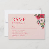 Couronne rose orangée fleurie mariage chinois RSVP (Devant)