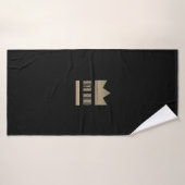 Couronne royale noire et or (Serviette de bain)