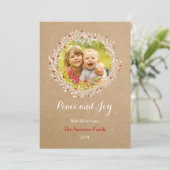 Couronne rustique Carte de vœux de fête Groupon Pa (Debout devant)