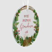 Couronne rustique de Noël de grand-mère pour premi (devant)