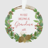 Couronne rustique de Noël de grand-mère pour premi (devant)