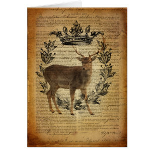 Couronne rustique outdoorsman blanc buck cerf