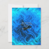 Couronne scintillante Dégradé Aqua Invitation (Dos)