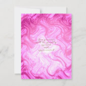 Couronne scintillante dégradé rose Invitation (Dos)