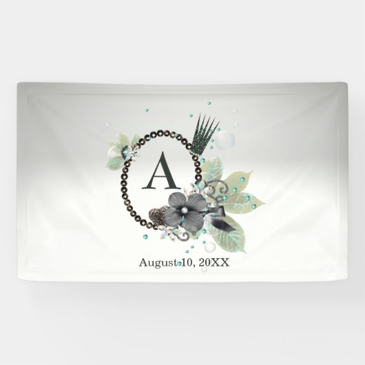 Couronne scintillante pour Bébé Bannière fille (Horizontal)