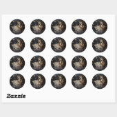Couronne - Stickers ronds pour papeterie (Feuille)