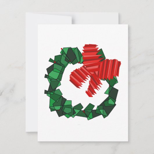 Couronne verte et carte à ruban rouge (Devant)