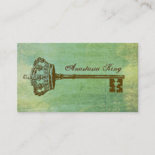 Couronne vintage et cartes de visite élégants