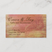 Couronne vintage et cartes de visite élégants (Dos)