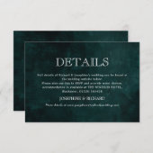 Couronne Vintage foncée avec invitation au feuilla (Devant / Derrière)