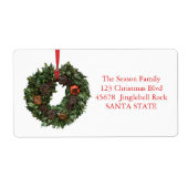 Couronnes de Noël Étiquette de vacances (Devant)