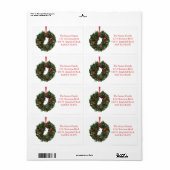 Couronnes de Noël Étiquette de vacances (Feuille entière)