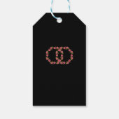 Couronnes florales roses | Étiquettes cadeaux Merc (Dos)