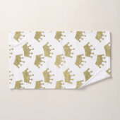 Couronnes royales dorées Conte de fées du prince L (Serviette à main)