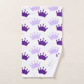 Couronnes royales violettes Conte de fées du princ (Serviette à main)