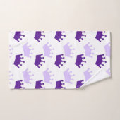 Couronnes royales violettes Conte de fées du princ (Serviette à main)