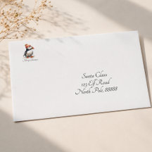 Courrier de Noël personnalisé Macareux Joyeux