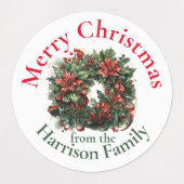 Courrier de Noël personnalisé Words Étiquettes (Design 2)