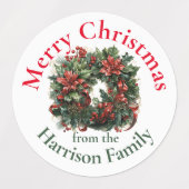 Courrier de Noël personnalisé Words Étiquettes (Design 1)