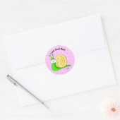 Courrier d'escargot (rose) - Stickers d'enveloppes (Enveloppe)
