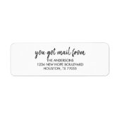 Courrier du Étiquette de adresse (Devant)