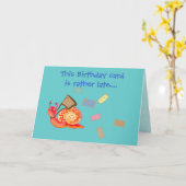 Courrier électronique - carte d'anniversaire tardi (Fleur jaune)