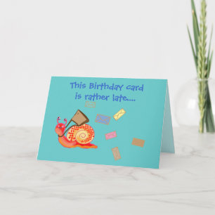 Courrier électronique - carte d'anniversaire tardi
