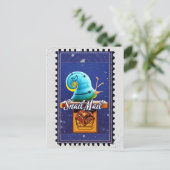 Courrier électronique, carte postale pour le franc (Debout devant)