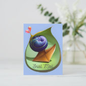 Courrier électronique, carte postale pour le franc (Debout devant)