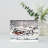 Courrier & Ives - Carte postale - LA ROUTE - HIVER (Debout devant)