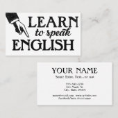 Cours d'anglais Carte de visite (Devant / Derrière)