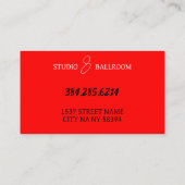 Cours de danse Carte de visite (Dos)