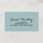 Cours de danse moderne, Carte de visite de studio  (Dos)