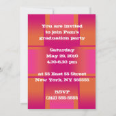 Cours De Diplôme De 2010 Invitation Cercle Orange (Dos)