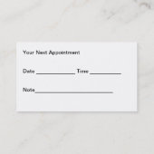 Cours de golf Cartes de visite de rendez-vous (Dos)