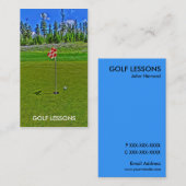 Cours de golf scène lumineuse cartes de visite per (Devant / Derrière)