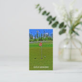 Cours de golf scène lumineuse cartes de visite per (Debout devant)